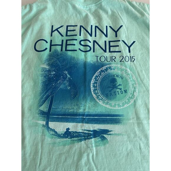 Kenny Chesney The Big Revival 2015 Concert T-shirt Mint Green LRG Country Music - Picture 10 of 12
